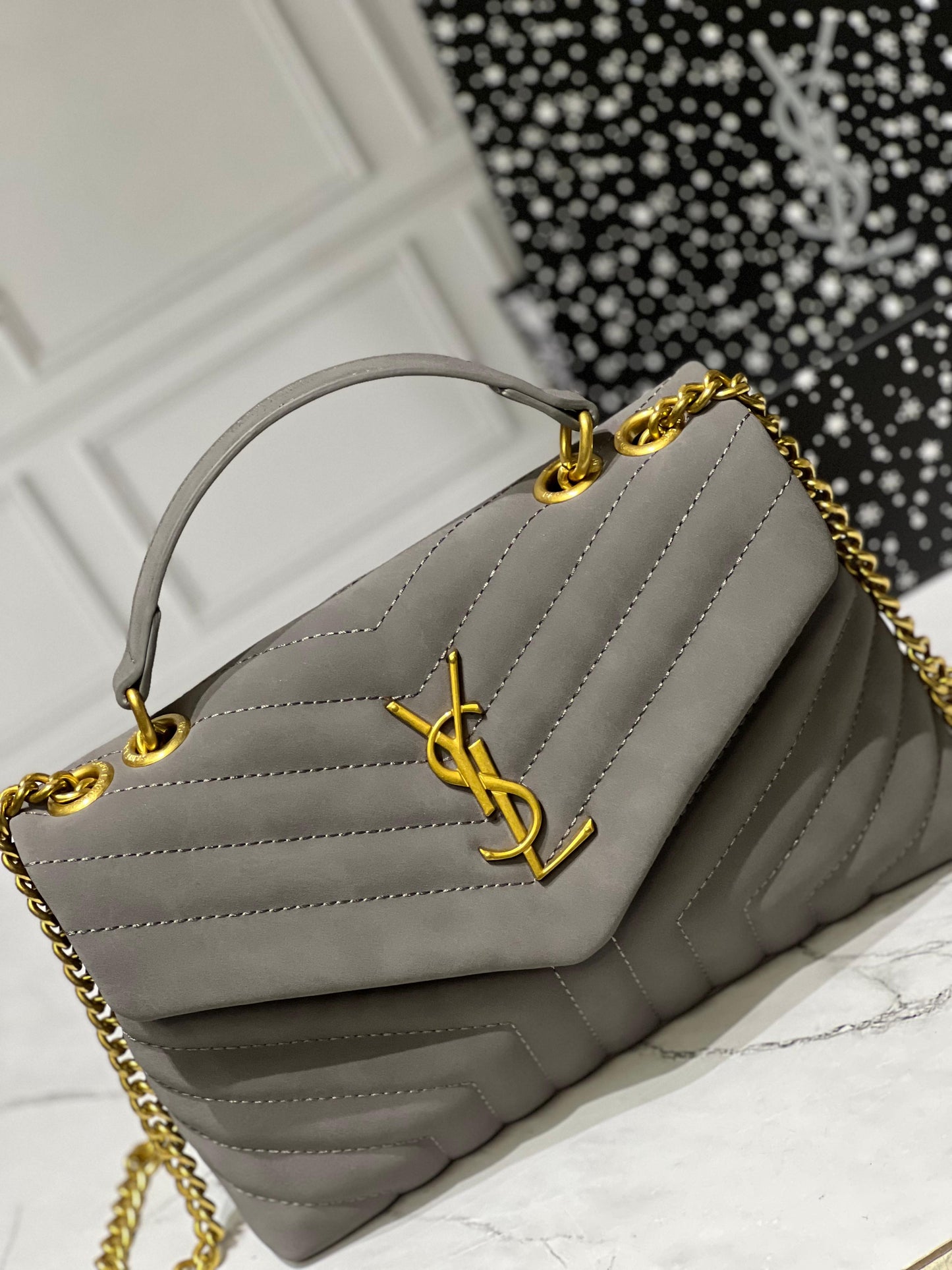 Top-Handle Bag + Chain Strap