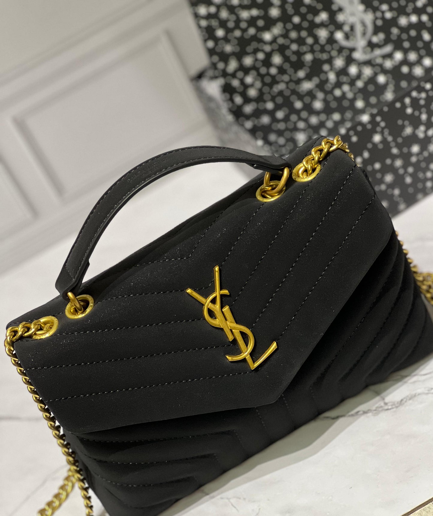 Top-Handle Bag + Chain Strap