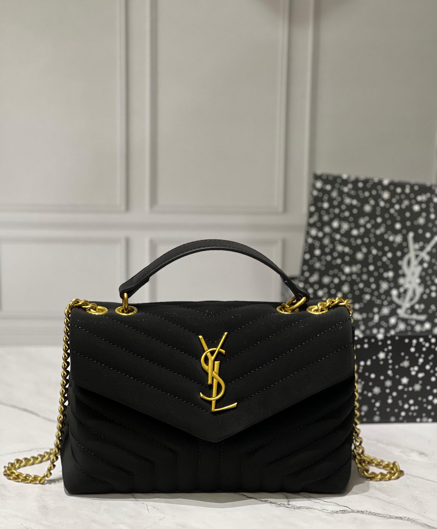 Top-Handle Bag + Chain Strap